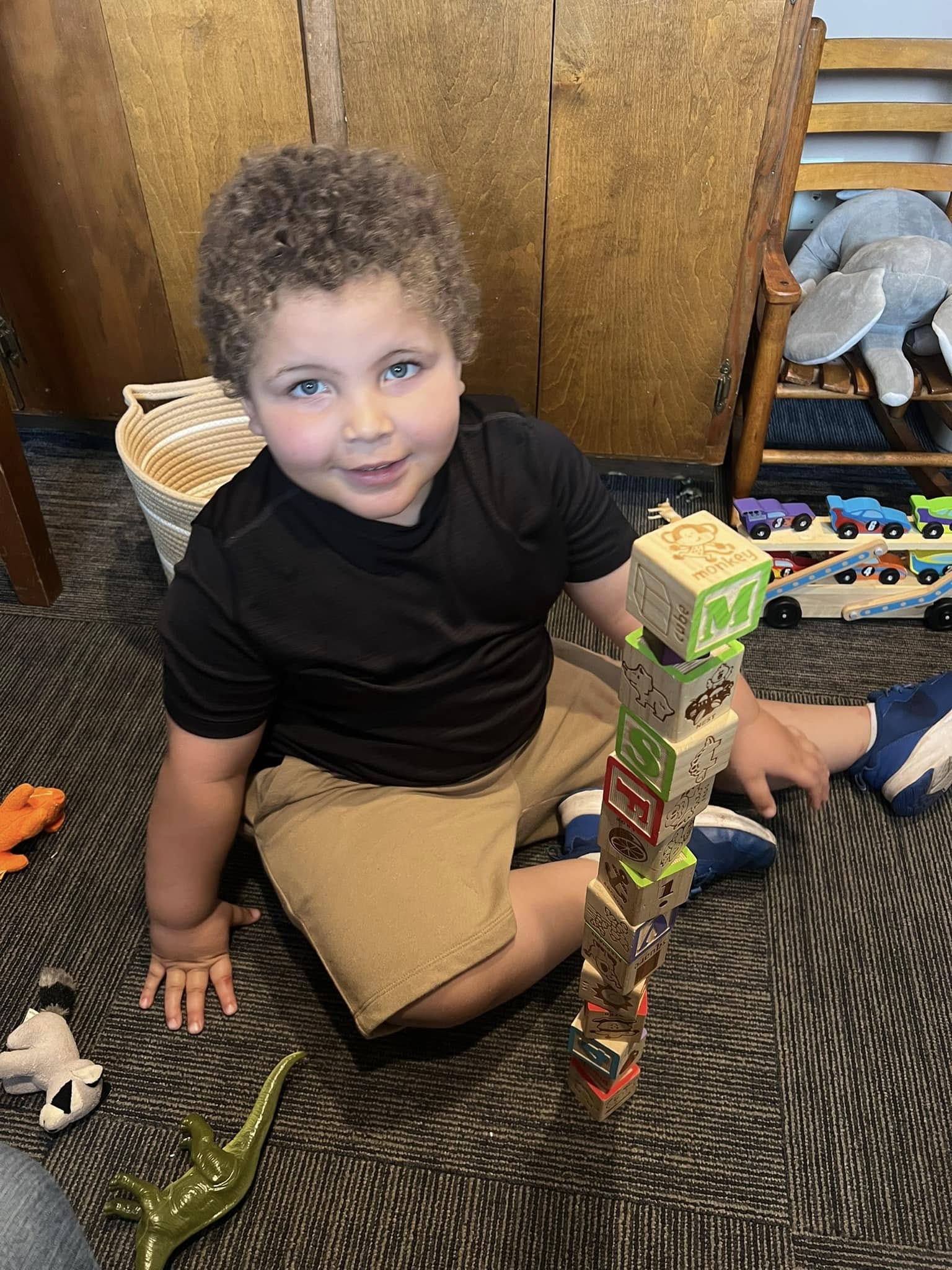 Theresa with a student 